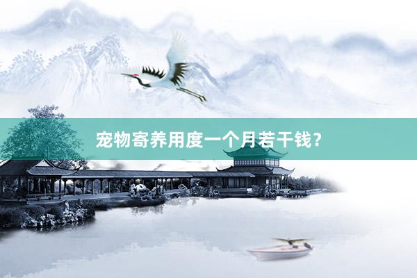 宠物寄养用度一个月若干钱？